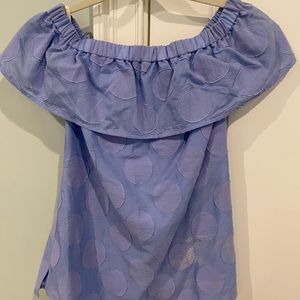 Sail to Sable off the shoulder top blue/periwinkle